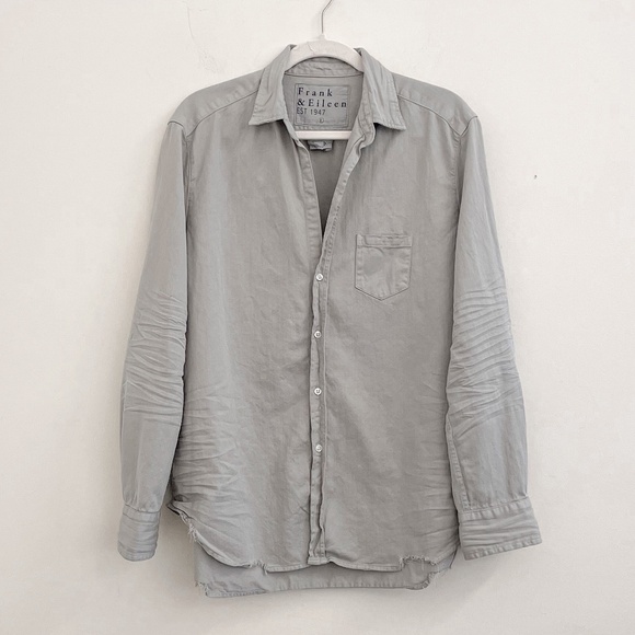 Frank & Eileen Eileen Famous Denim Shirt Green L - Picture 3 of 10